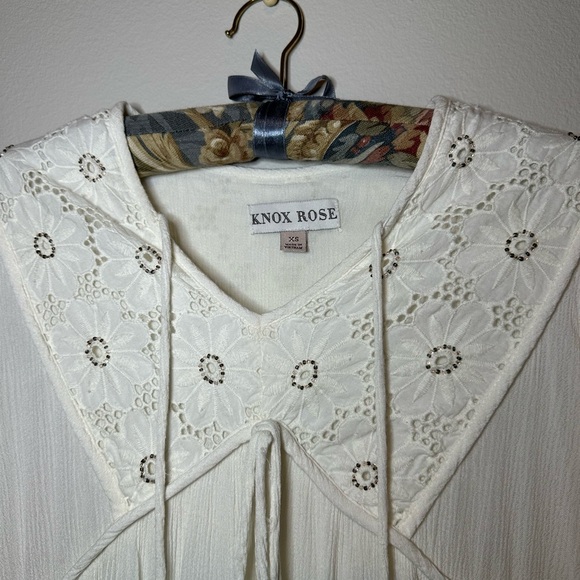 Knox Rose Cream Long Sleeve Dress with Embroidery - Picture 11 of 12